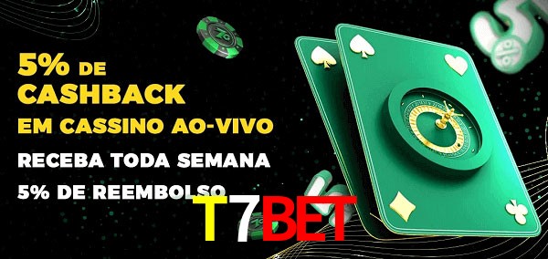 Promoções do cassino ao Vivo T7Bet